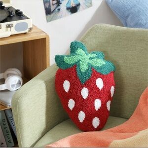 Mainstays Strawberry Shaped Decorative Throw Pillow  17" x 12" Set Of 2